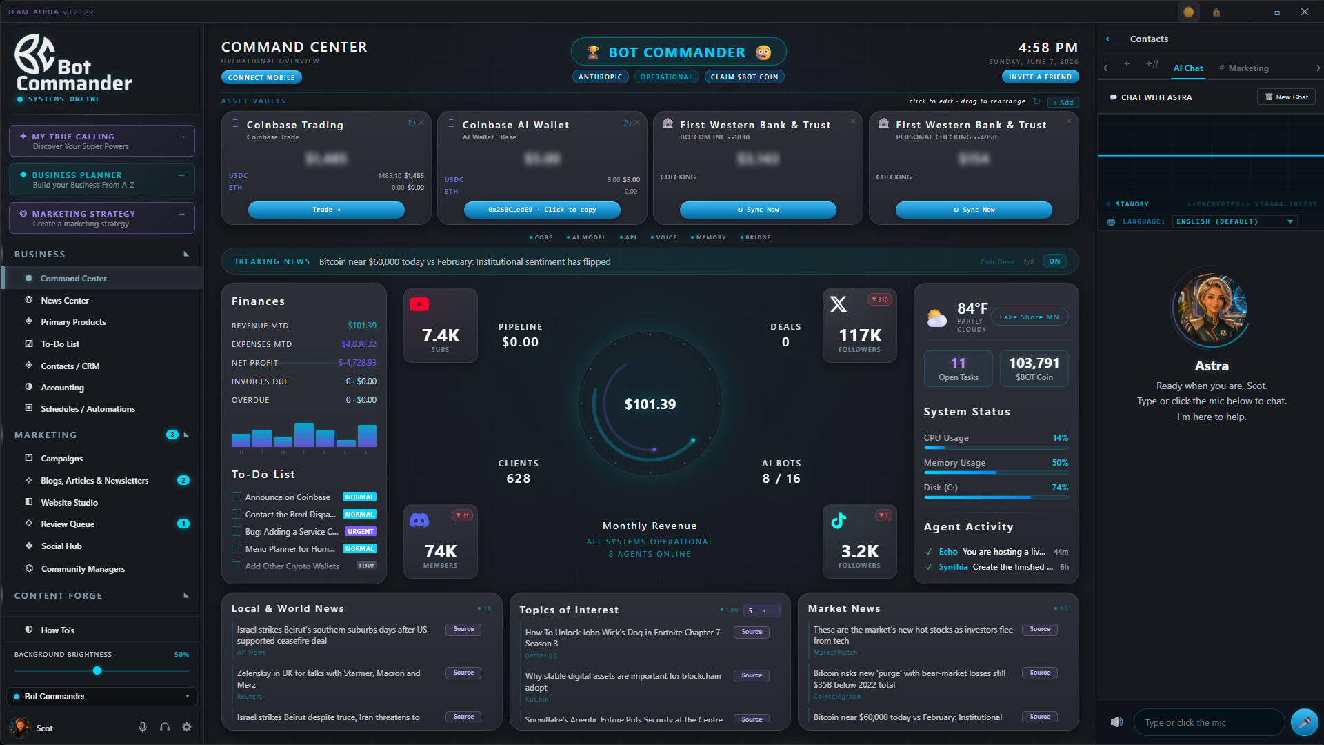 Bot Commander Command Center